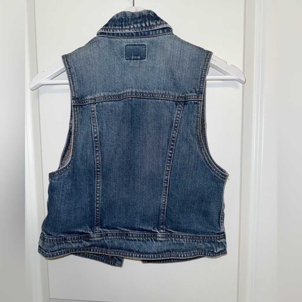 American Eagle Outfitters Dark Blue Denim Vest - Picture 3 of 3